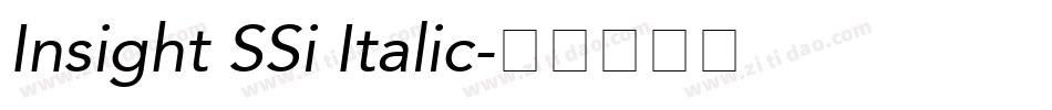 Insight SSi Italic字体转换